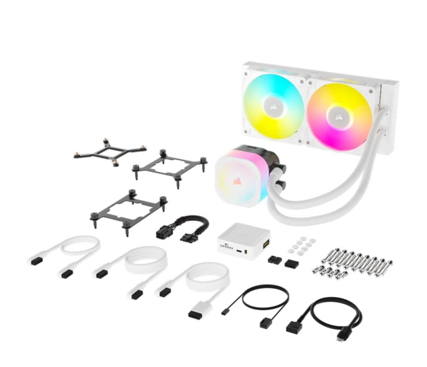 Corsair iCUE LINK TITAN 240 RX RGB White 2x120mm - 1300118 - zdjęcie 3